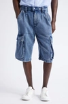 ISABEL MARANT TEJELO DENIM BERMUDA CARGO SHORTS