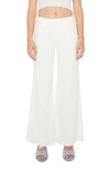 MOTHER LIL' ROLLER FRAYED WIDE LEG JEANS