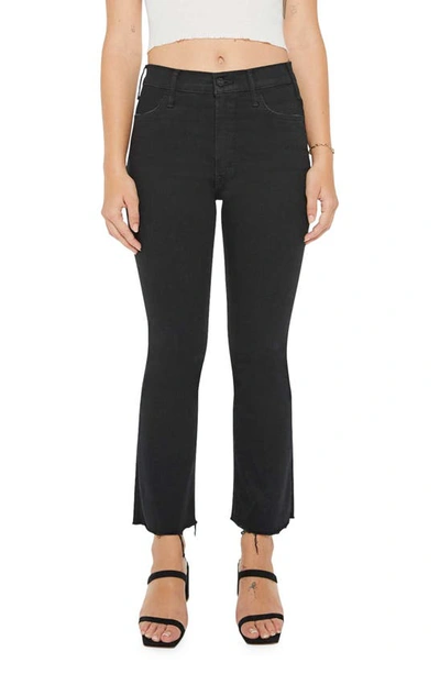 MOTHER MOTHER LIL' HUSTLER HIGH WAIST FRAYED HEM ANKLE BOOTCUT JEANS