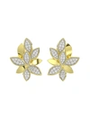 MARCHESA WILD FLOWER YELLOW GOLD EARRINGS