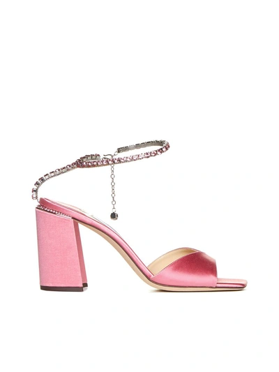Jimmy Choo Sandals In Candy Pink/candy Pink