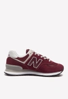 NEW BALANCE 574V3 LOW-TOP SNEAKERS IN BURGUNDY