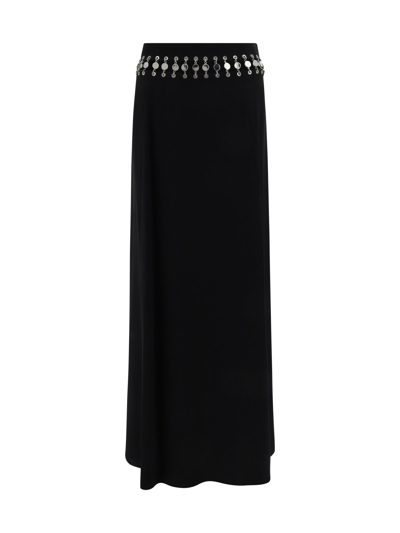 Paco Rabanne Long Skirt In Black