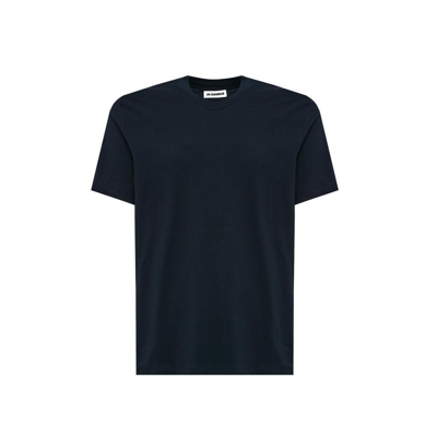 Jil Sander Crewneck Short-sleeved T-shirt In Blue