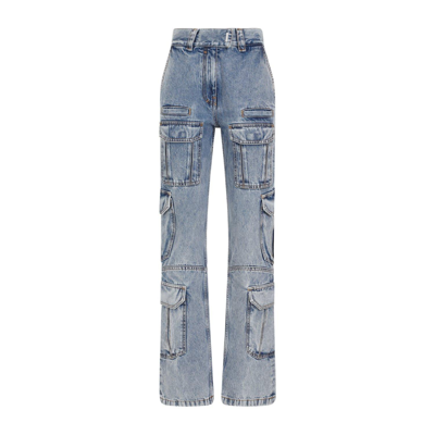 Givenchy Blue Bellows Pocket Jeans In 452-light Blue