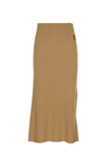 Maison Kitsuné Beige Bold Fox Head Maxi Skirt In Beige Melange
