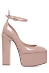 Valentino Tan-go Round Toe Platform Pumps In Rose Cannelle