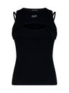 OFF-WHITE CUT-OUT SLEEVELESS TOP