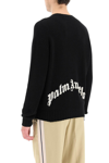 PALM ANGELS CURVED LOGO SWEATER
