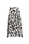 Max Mara Udente Floral-print Side-stripe Tiered Maxi Skirt In Bianco
