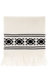 Max Mara Peplo Fringed Scarf In Bianco