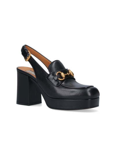 Gucci Slingback Platform Clamp In Nero