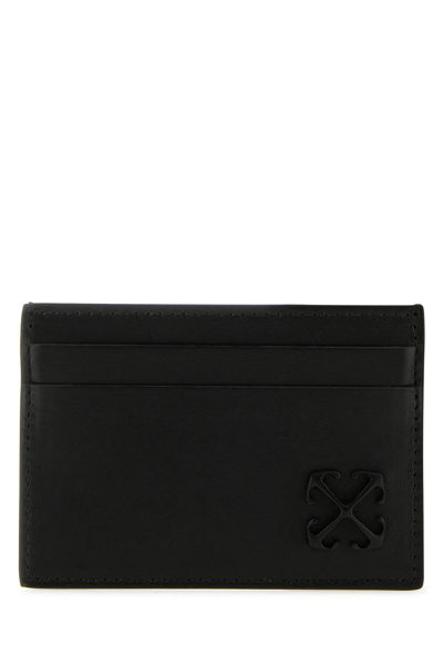 Off-white Black Leather Card Holder
