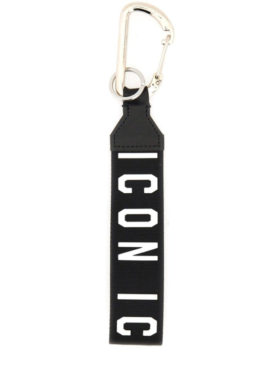 Dsquared2 Keychain With Logo In Black