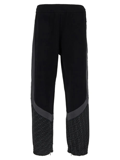 Fendi Logo Trouser In Grey