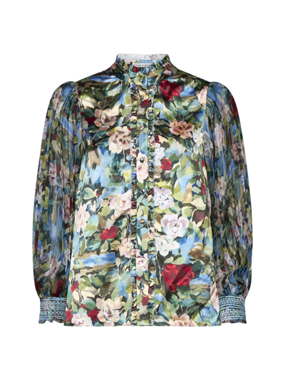 Alice And Olivia Shirt In Breeze Floral Sm