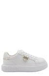 PINKO ROUND-TOE LACE-UP SNEAKERS