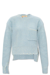 MARNI CONTRAST STITCHED LOGO EMBROIDERED JUMPER