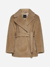 Weekend Max Mara Ramino Teddy Short Coat In Sabbia