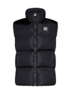 Palm Angels Ski Quilted Nylon Down Vest In Black Whit