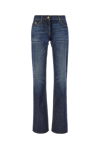Palm Angels Straight Leg Denim Jeans In Blue Blue