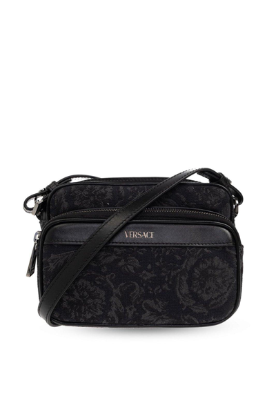 Versace Barocco Athena Messenger Bag In E Black Rutenio