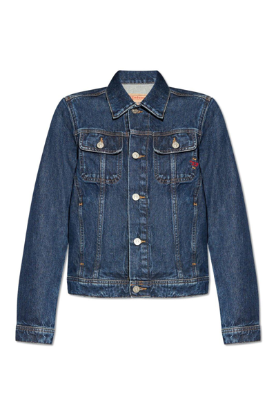 Diesel Zip Up Denim Jacket In Blue