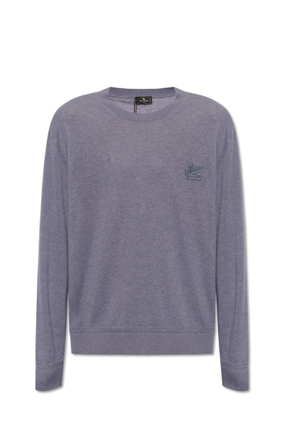 Etro Pegaso Embroidered Knit Jumper