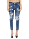 DSQUARED2 DISTRESSED CROPPED JEANS