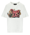 Dsquared2 Front Printed Dsq2 Doll Crew Neck T-shirt In White