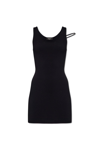 Dsquared2 Knitted Pixeled Icon Sheath Dress In Black