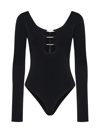 Alice And Olivia Kalena Cutout Thong Bodysuit Black Xs In Black