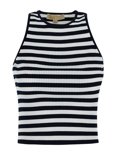 Michael Kors Ribbed Tank Top In Midnight Blue