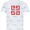 GIVENCHY WHITE T-SHIRT FOR BOY WITH ALL-OVER LOGO