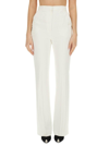 Alexander Mcqueen High-rise Flared Tailored Trousers In Bianco