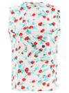 Marni Floral-print Sleeveless Cotton Blouse In Multicolour