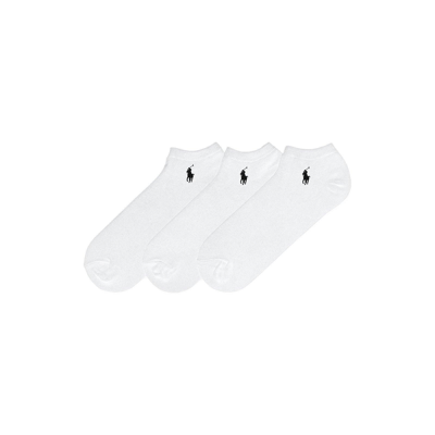 Polo Ralph Lauren Pack Of Three Ghost Cotton-blend Ankle Socks In White