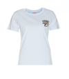 Kenzo Tiger Varsity-patch Cotton T-shirt In Bleu Clair