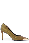 VERSACE JEANS COUTURE POINTED-TOE GLITTERED PUMPS