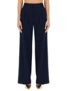 Michael Kors Wide Leg Pants In Midnight Blue
