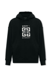 Givenchy Logo Printed Drawstring Hoodie In Black