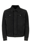 Fendi Straight Cut Denim Jacket In Black