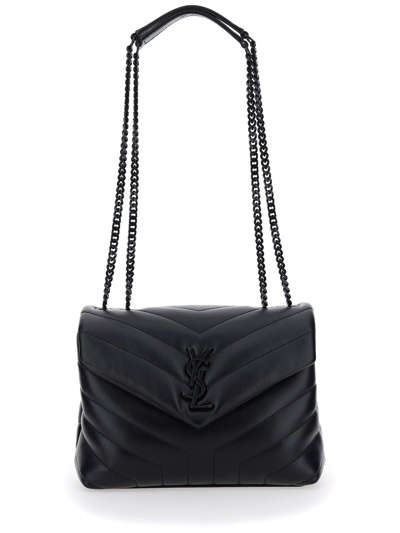 Saint Laurent Small Loulou Shoulder Bag In Black