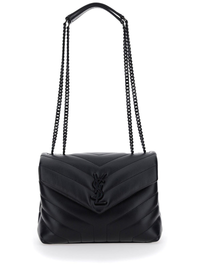 Saint Laurent Small Loulou Shoulder Bag In Nero