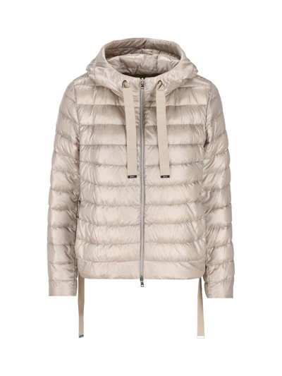 Herno Quilted Hooded Coat In Oro