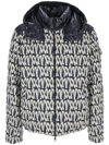 MONCLER ALL-OVER LOGO PRINTED PUFFER JACKET