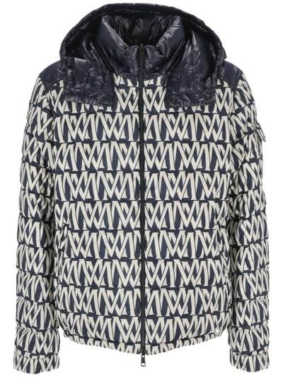 MONCLER ALL-OVER LOGO PRINTED PUFFER JACKET