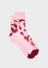 Paul Smith Women's Pink 'southdown' Jacquard Socks