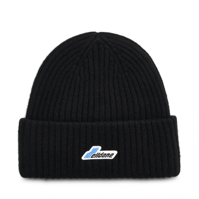 WE11 DONE LOGO PATCHED KNIT BEANIE