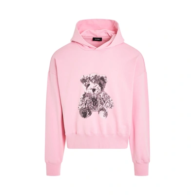 We11 Done Pixel Teddy Hoodie Light Pink